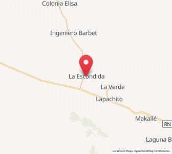 Map of La Escondida, Chaco