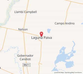 Map of Laguna Paiva, Santa Fe