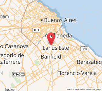 Map of Lanús, Buenos Aires