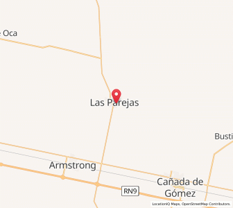 Map of Las Parejas, Santa Fe
