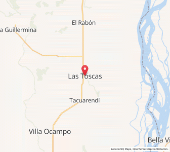 Map of Las Toscas, Santa Fe