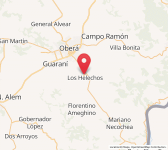 Map of Los Helechos, Misiones