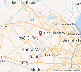 Map of Los Polvorines, Buenos Aires