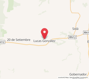 Map of Lucas González, Entre Rios