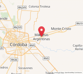 Map of Malvinas Argentinas, Cordoba