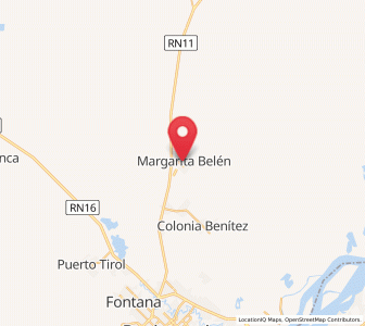 Map of Margarita Belén, Chaco