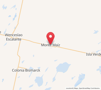 Map of Monte Maíz, Cordoba
