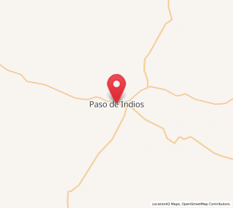 Map of Paso de Indios, Chubut
