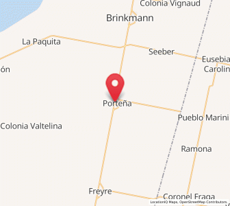 Map of Porteña, Cordoba