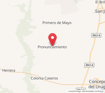 Map of Pronunciamiento, Entre Rios