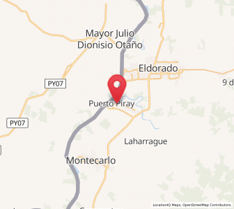 Map of Puerto Piray, Misiones