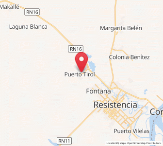 Map of Puerto Tirol, Chaco