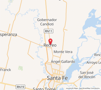 Map of Recreo, Santa Fe