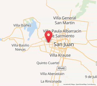 Map of Rivadavia, San Juan