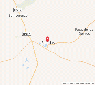 Map of Saladas, Corrientes