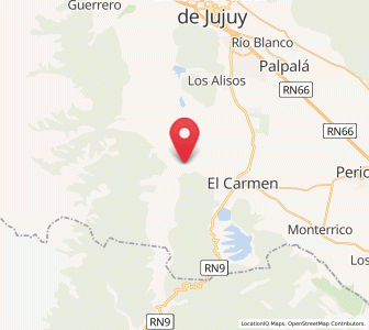 Map of San Antonio, Jujuy