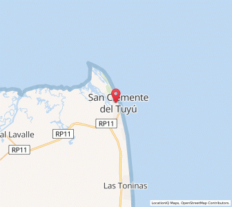 Map of San Clemente del Tuyú, Buenos Aires