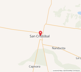 Map of San Cristóbal, Santa Fe