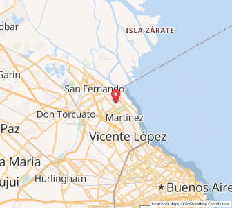 Map of San Isidro, Buenos Aires