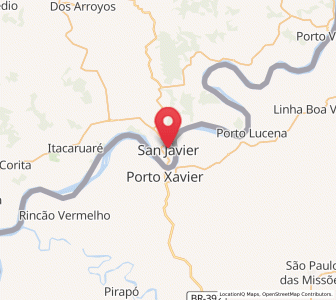 Map of San Javier, Misiones