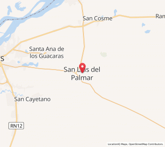 Map of San Luis del Palmar, Corrientes