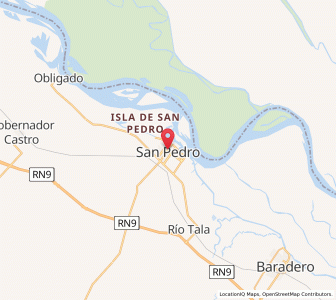 Map of San Pedro, Buenos Aires