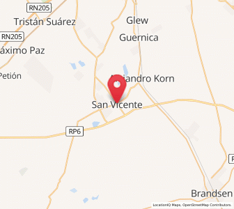 Map of San Vicente, Buenos Aires