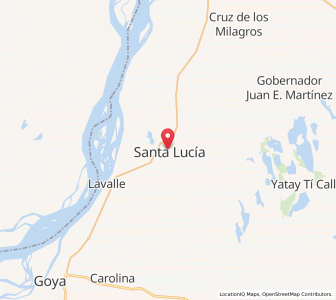 Map of Santa Lucía, Corrientes