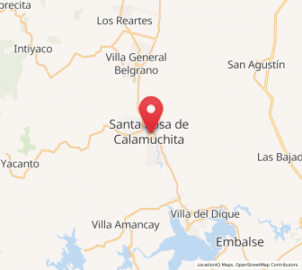 Map of Santa Rosa de Calamuchita, Cordoba