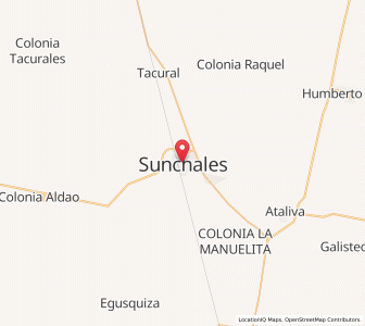 Map of Sunchales, Santa Fe
