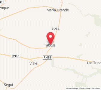Map of Tabossi, Entre Rios