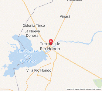 Map of Termas de Río Hondo, Santiago del Estero