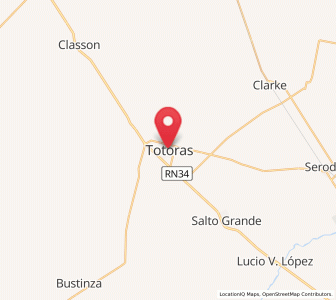 Map of Totoras, Santa Fe