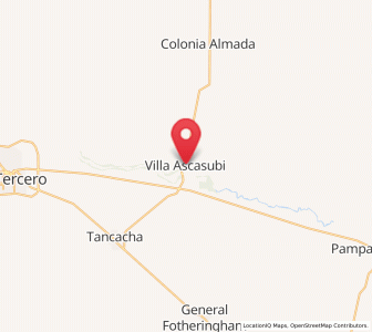 Map of Villa Ascasubi, Cordoba