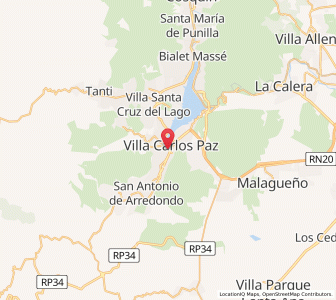 Map of Villa Carlos Paz, Cordoba