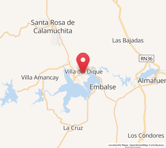 Map of Villa del Dique, Cordoba