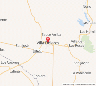 Map of Villa Dolores, Cordoba