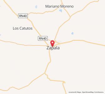 Map of Zapala, Neuquen
