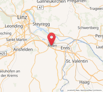 Map of Asten, Upper Austria