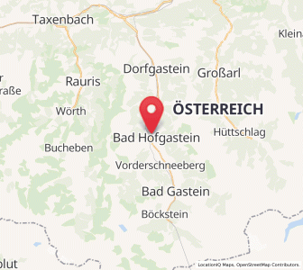 Map of Bad Hofgastein, Salzburg