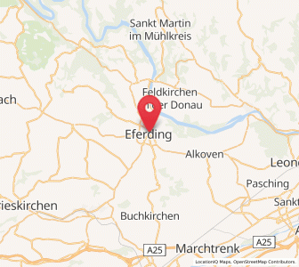 Map of Eferding, Upper Austria