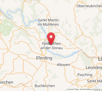 Map of Feldkirchen an der Donau, Upper Austria