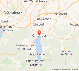 Map of Gmunden, Upper Austria
