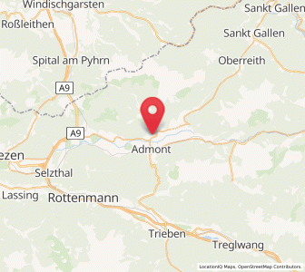 Map of Hall bei Admont, Styria