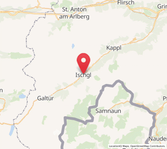 Map of Ischgl, Tyrol