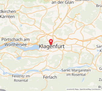 Map of Klagenfurt am Wörthersee, Carinthia