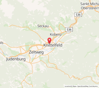 Map of Knittelfeld, Styria