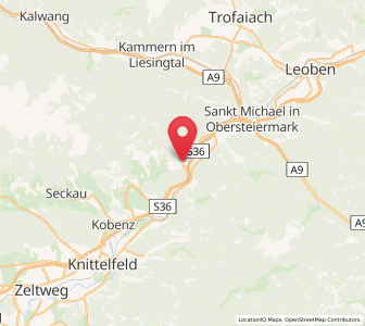 Map of Kraubath an der Mur, Styria