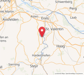 Map of Kronstorf, Upper Austria