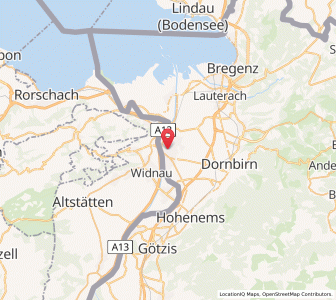 Map of Lustenau, Vorarlberg